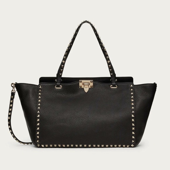 Valentino Garavani Handbags - VALENTINO GARAVANI Medium Grain Leather Rockstud Tote Bag *Brand New*